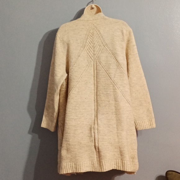 Terra & sky women's 2X 20w-22w cardigan sweater oatmeal color with gray blends - Picture 10 of 17